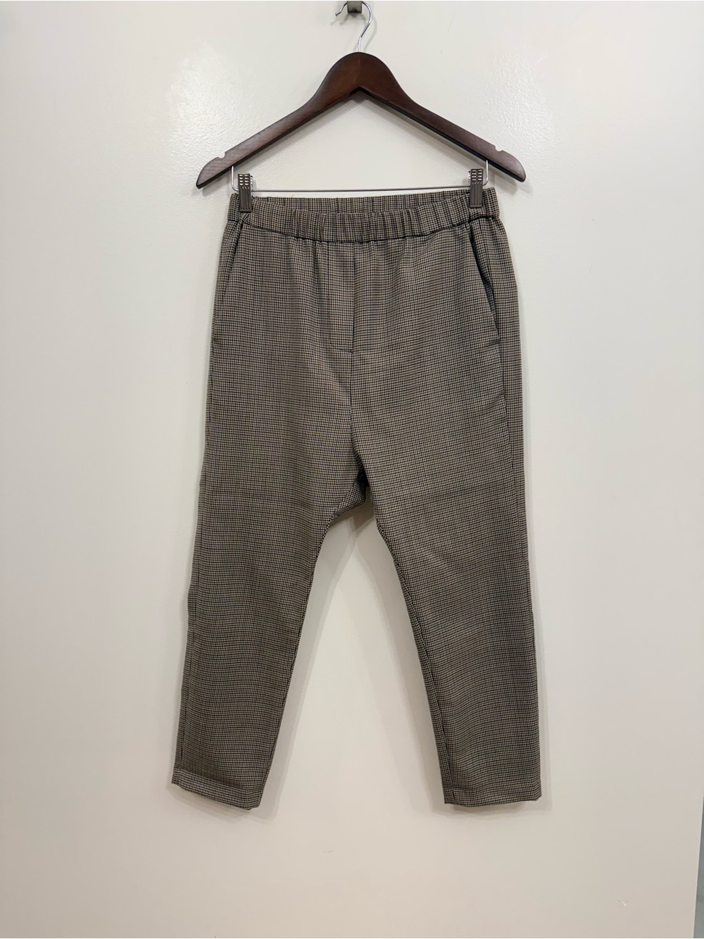Nili Lotan Cropped Ankle Pants - Brown Check